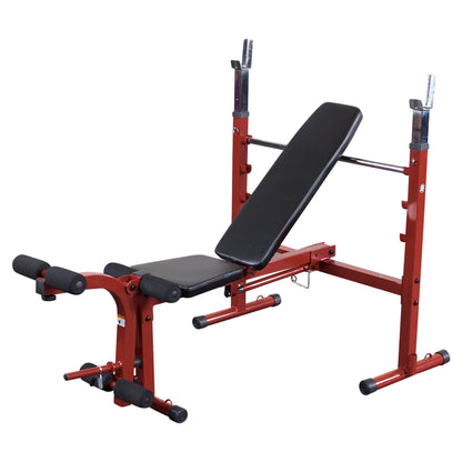 Best Fitness Folding Olympic Bench with Leg Developer BFOB10R