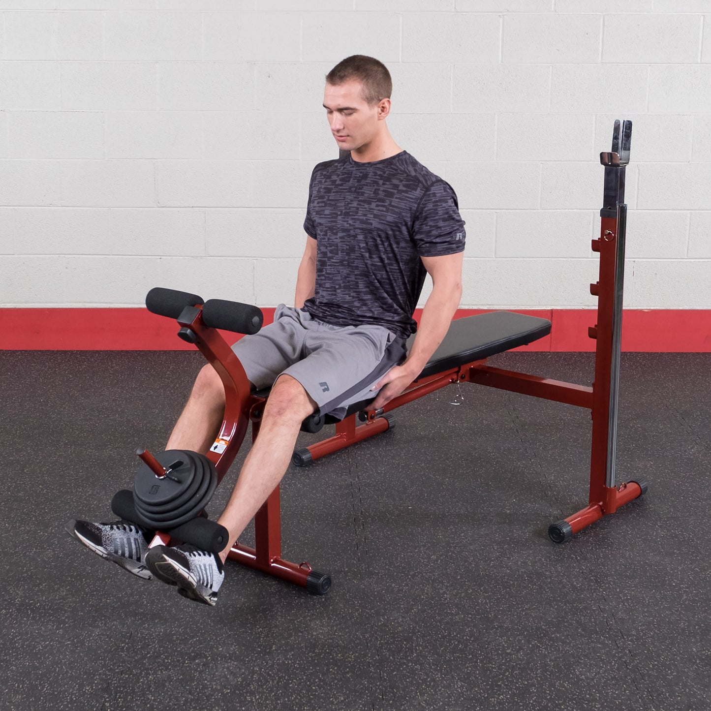 Best Fitness Folding Olympic Bench with Leg Developer BFOB10R