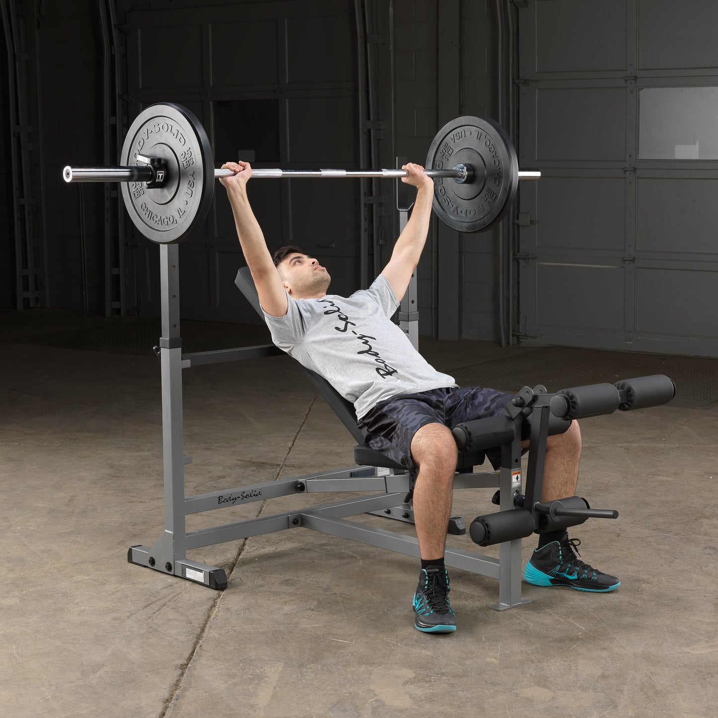 Body-Solid PowerCenter Rack Bench Combo GDIB46L