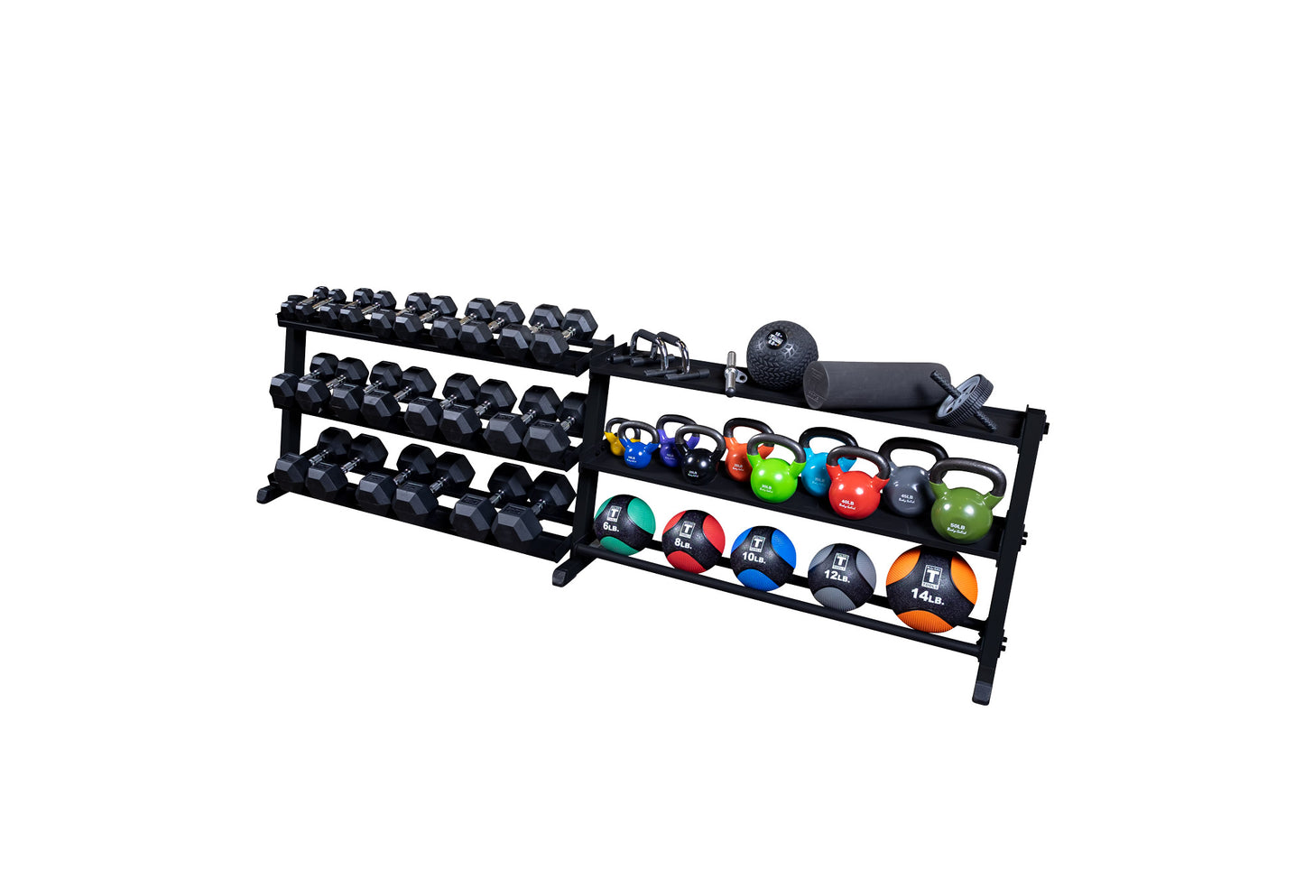 Body-Solid 60" 2-Tier Dumbbell Rack GDR60B