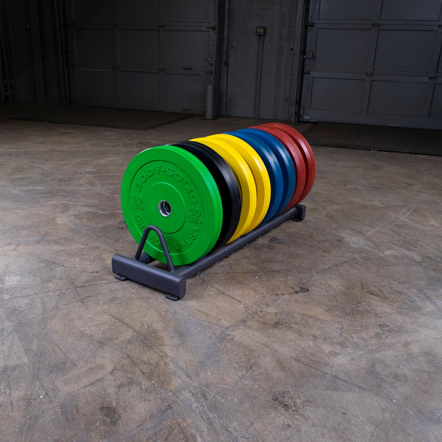 Body-Solid 260lb Chicago Extreme Colored Bumper Plate Set OBPXC260