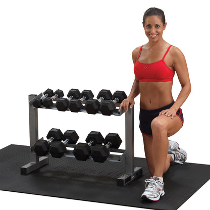 Body-Solid Powerline Two Tier Dumbbell Rack PDR282X