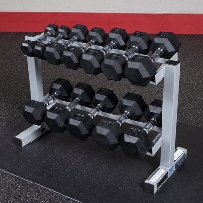 Body-Solid Powerline Two Tier Dumbbell Rack PDR282X