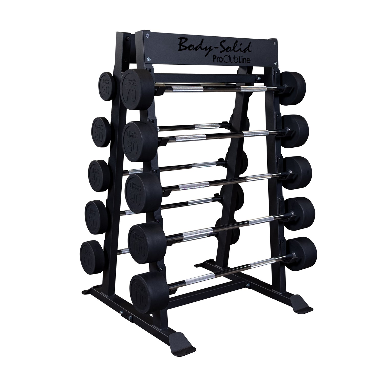 Body-Solid Pro Clubline Fixed Weight Barbell Rack SBBR100