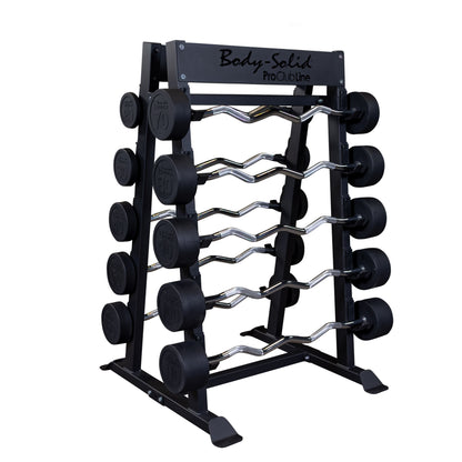 Body-Solid Pro Clubline Fixed Weight Barbell Rack SBBR100