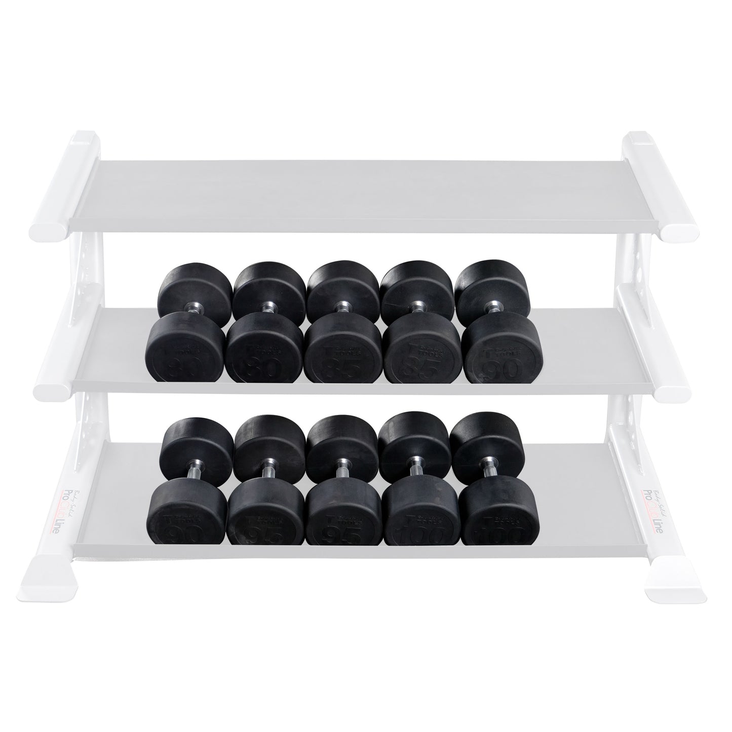 Body-Solid Rubber Round Dumbbell Set SDPS