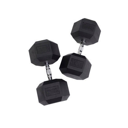 Body-Solid Rubber Hex Dumbbells SDR