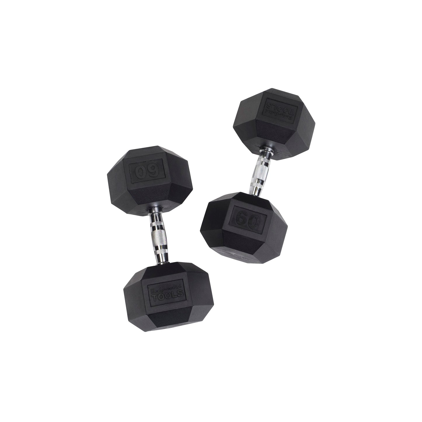 Body-Solid Rubber Hex Dumbbells SDR